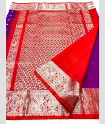 Magenta and Red color venkatagiri pattu handloom saree with jari border design -VAGP0000938