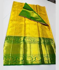 Yellow and Green color kanchi Lehengas with zari border design -KAPL0000069
