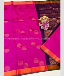 Pink and Purple color Uppada Soft Silk handloom saree with all over bit buties design -UPSF0003257
