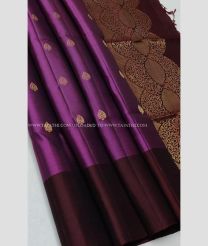 Neon Pink and Maroon color soft silk kanchipuram sarees with all over buttas design -KASS0001038
