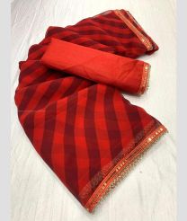 Maroon and Red color Georgette sarees with all over printed design -GEOS0024142