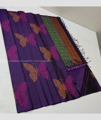 Plum Purple and Pink color soft silk kanchipuram sarees with all over buties design -KASS0000993