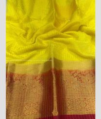 Yellow and Orange color Organza sarees with all over jari buties design -ORGS0003221