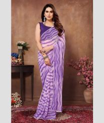 Purple color Georgette sarees with patternprinted redy wear saree with small lace design -GEOS0024123