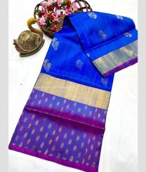 Royal Blue and Magenta color uppada pattu sarees with all over nakshtra buttas design -UPDP0022074