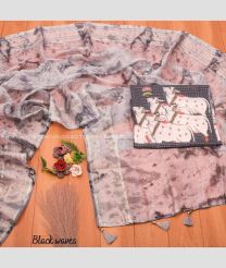 Lite Grey color Organza sarees with all over pichwai printed design -ORGS0003115