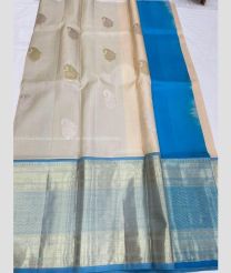 Cream and Blue color kanchi Lehengas with all over buties design -KAPL0000161