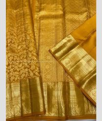 Lite Brown and Golden color kanchi pattu sarees with all over jari design -KANP0013839