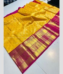 Yellow and Magenta color kanchi Lehengas with all over design -KAPL0000133