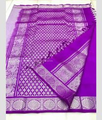 Lavender and Purple color venkatagiri pattu sarees with all over checks design -VAGP0000979