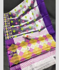 Purple and Pink color Uppada Tissue handloom saree with all over printed design saree -UPPI0000345