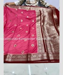 Pink and Maroon banarasi sarees with All over Meenakari design - BANS0019874