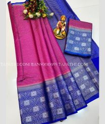 pink and blue colour banarasi sarees with All over design - BANS0019955