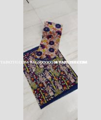 Green and Pink bangalore silk material with All over kalamkari design - BAGS0000046