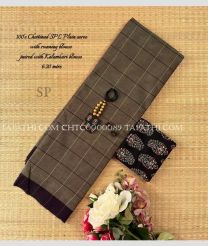 Granite and Black chettinad cotton sarees with All over Buttas design - CHTC0000089