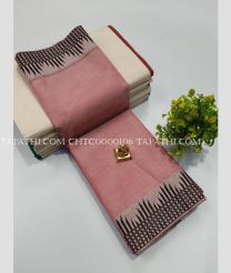 Baby Pink and Black chettinad cotton sarees with Fancy Border design - CHTC0000106