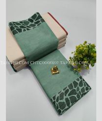 Lite Turquoise and Black chettinad cotton sarees with Fancy Border design - CHTC0000107