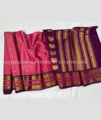 Pink and Magenta gadwal sico sarees with All over Checks and Buttas design - GAWI0002018