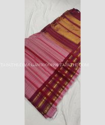 Rose Pink and Maroon gadwal sico sarees with All over Lines design - GAWI0001991