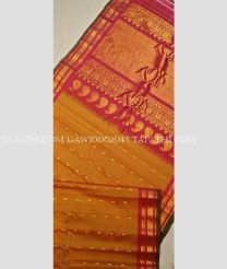 Orange and Crimson gadwal sico sarees with All over Buttas design - GAWI0002043