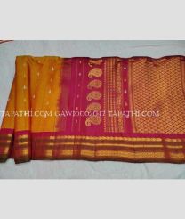 Orange and Pink gadwal sico sarees with All over Buttas design - GAWI0002047