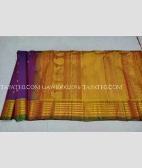Magenta and Orange gadwal sico sarees with All over Buttas design - GAWI0002056