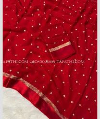 Red and Golden georgette sarees with All over Buttas design - GEOS0024899