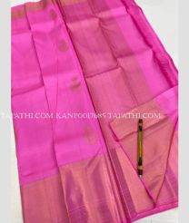 Hot Pink and Golden kanchi pattu sarees with All over Buttas design - KANP0017685
