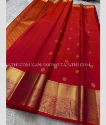 Red and Golden kanchi pattu sarees with All over Buttas design - KANP0017693