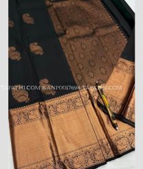 Black and Golden kanchi pattu sarees with All over Buttas design - KANP0017698