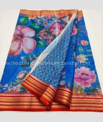 Blue and Red kota sarees with All over Printed design - KOTA0000203