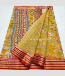 Mustard Yellow and Red kota sarees with All over Printed design - KOTA0000204