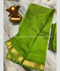 light green colour mangalagiri pattu sarees with All over Checks design - MAGP0030771