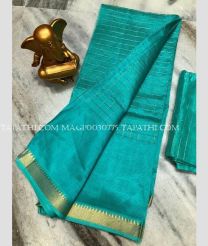 azure blue colour mangalagiri pattu sarees with All over Checks design - MAGP0030775