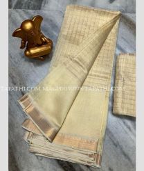 wheat colour mangalagiri pattu sarees with All over Checks design - MAGP0030778
