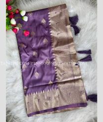 Purple and Godlen paithani sarees with All over Buttas design - PTNS0005546