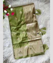 Leafy Green and Golden paithani sarees with All over Buttas design - PTNS0005547