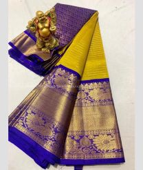 Dark Green saree with Purple Border color kuppadam pattu handloom saree with contrast rich  pallu and contrast blouse with kanchi border design