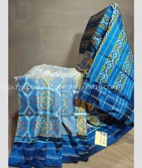 Blue and sky Blue pochampally ikkat pure silk sarees with All over Pochampally ikkat design - PIKP0035538