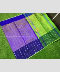 Navy Blue with Light Green Border color Uppada Tisuse handloom saree with tissue sarees with border butta design
