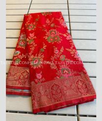 Red silk sarees with All over Meenakari design - SILK0019563