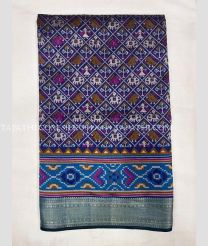Navy Blue and Pink silk sarees with All over Pochampally design - SILK0019608