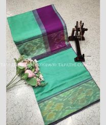purple and azure blue colour silk sarees with All over design - SILK0019630