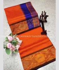 orange colour silk sarees with All over design - SILK0019631