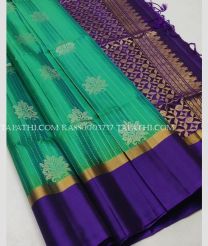 Green and Purple soft silk kanchipuram sarees with All over Buttas design - KASS0003737