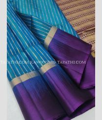 Blue and Magenta soft silk kanchipuram sarees with All over Buttas design - KASS0003739