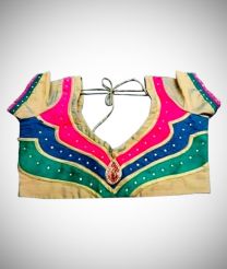 Designer Blouse With Multi Colour Patch Work