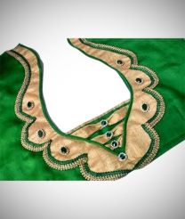 Greeen Colour Designer Blouse With Gold Patch Work