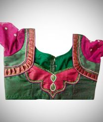 Multicolour Designer Blouse With Patch Work