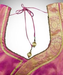 Pink Banaras Designer Blouse With Patch Work